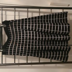 NWOT Soft black and white pleaded skirt